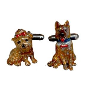 Enamel Dog Cufflinks- NWOT